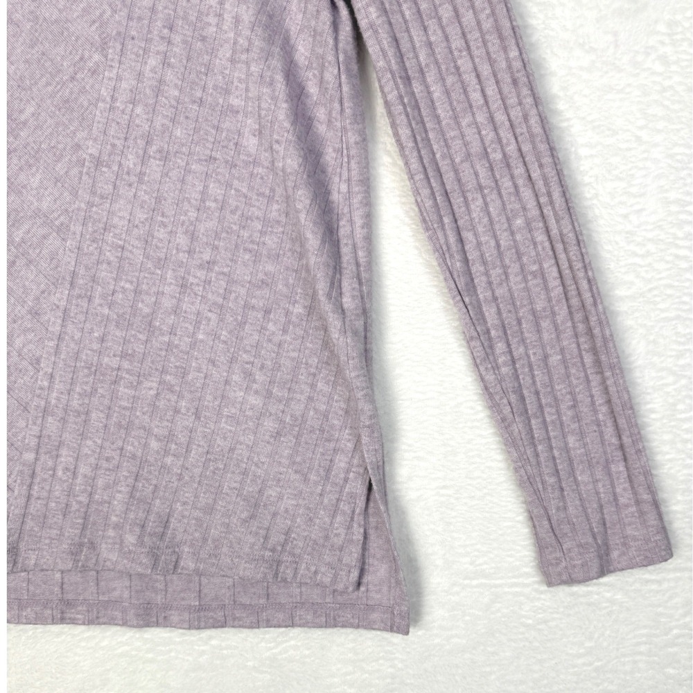 Simply‎ Vera Vera Wang Light Purple Ribbed Long Sleeve Knit Top Medium - Picture 5 of 10